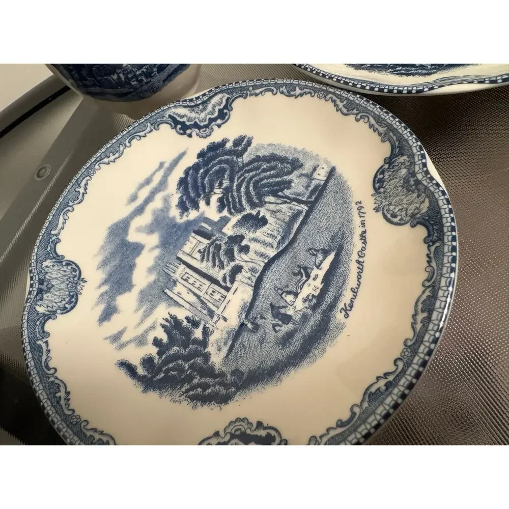 Seven Johnson Brothers English China Pieces - English Castles Collection
